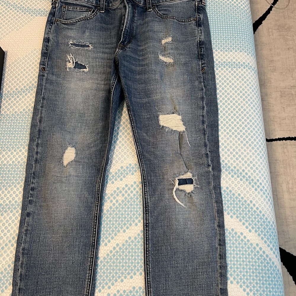 Express Distressed Ripped Jeans